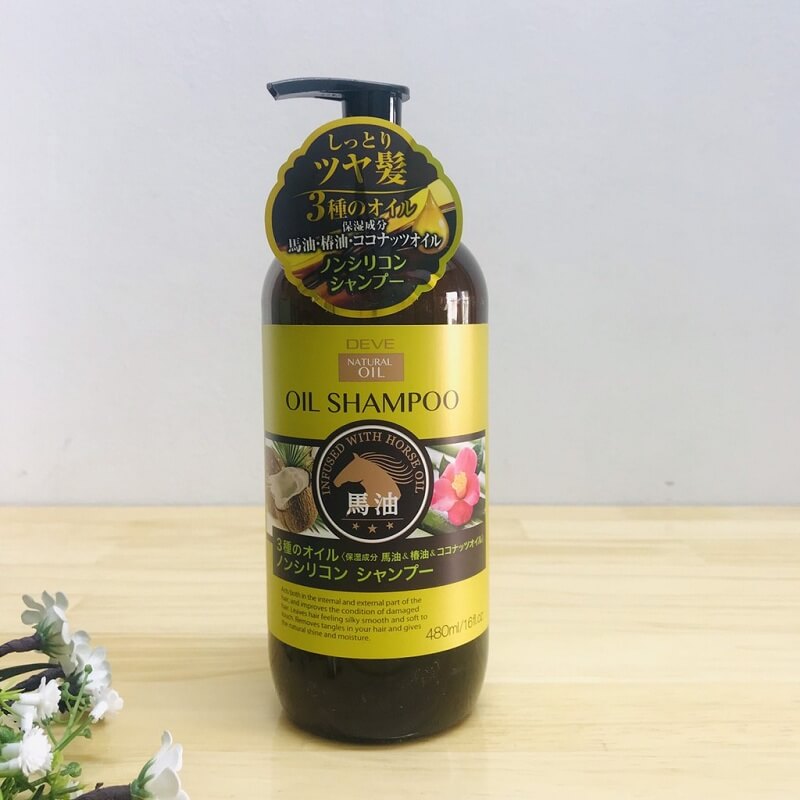 Dầu Xả Kumano Deve Natural Oil Conditioner Chiết Xuất Dầu Ngựa, Dầu Dừa, Dầu Hoa Trà 480ml