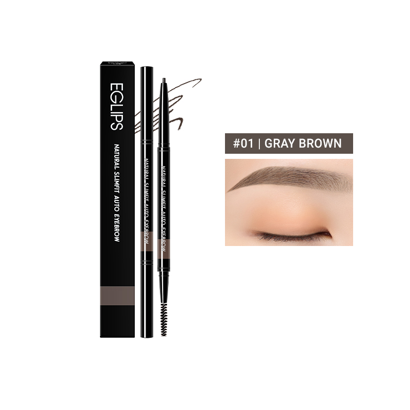 Chì Kẻ Mày Eglips Natural Slimfit Auto Eyebrow 01 Gray Brown Siêu Mảnh 0.08g