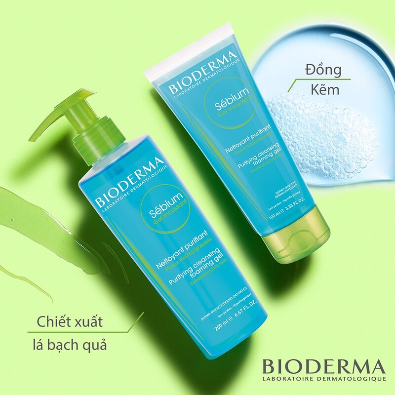 Gel Rửa Mặt Bioderma Sébium Gel Moussant Cho Da Dầu Hỗn Hợp 200ml (Tuýp)