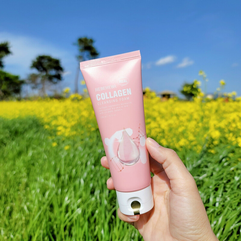 ​​Sữa Rửa Mặt Hebeheba Real Collagen Cleansing Foam Cho Da Thường Và Khô 120ml
