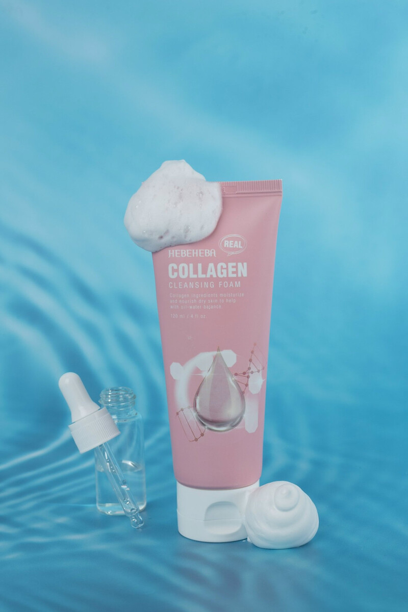 ​​Sữa Rửa Mặt Hebeheba Real Collagen Cleansing Foam Cho Da Thường Và Khô 120ml