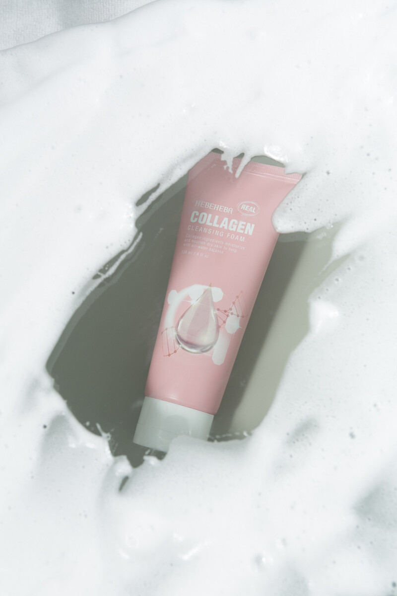 ​​Sữa Rửa Mặt Hebeheba Real Collagen Cleansing Foam Cho Da Thường Và Khô 120ml