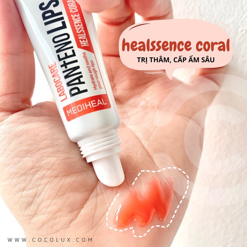 Son dưỡng làm hồng môi Mediheal Labocare Pantenolips Healssence coral (màu cam - dưỡng hồng môi)