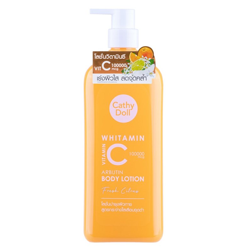 Sữa Dưỡng Thể Cathy Doll Whitamin Vitamin C Arbutin Body Lotion Dưỡng Sáng, Mờ Thâm 450ml