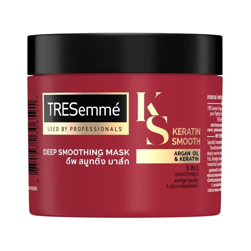 Kem Ủ Tóc Tresemmé Keratin Smooth Argan Oil & Keratin Deep Smoothing Mask Suôn Mượt 180ml