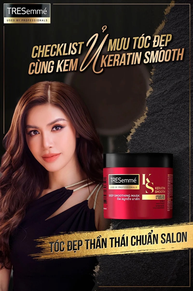 Kem Ủ Tóc Tresemmé Keratin Smooth Argan Oil & Keratin Deep Smoothing Mask Suôn Mượt 180ml