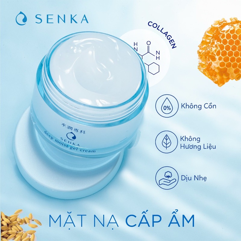 Kem Dưỡng Senka Deep Moist Gel Cream Cấp Ẩm Chuyên Sâu Dạng Gel 50g