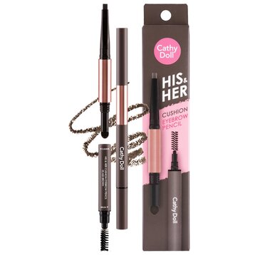 Chì Kẻ Mày Cathy Doll 3in1 His & Her Cushion Eyebrow Pencil #03 Ash Brown