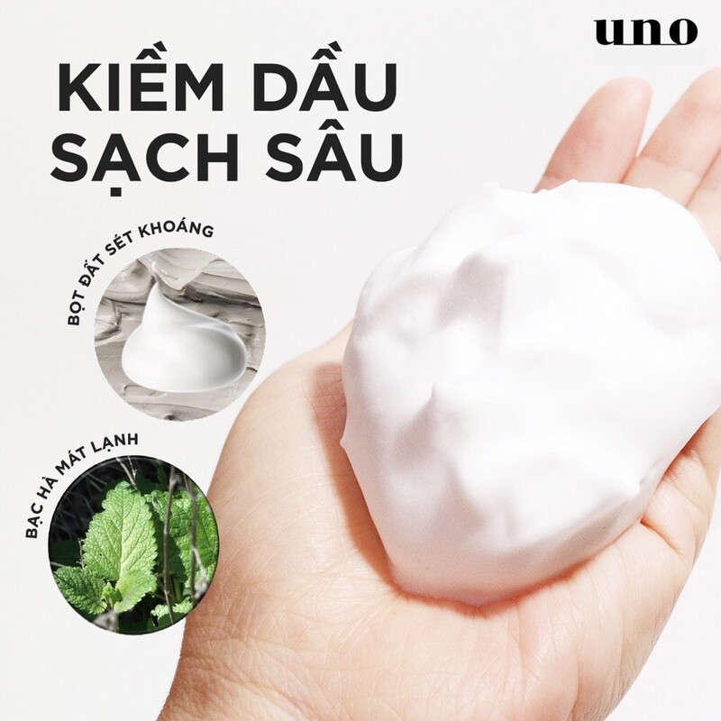 Sữa Rửa Mặt Shiseido Uno Whip Wash Black Cho Da Dầu 130g