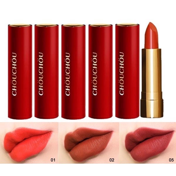 Son Thỏi Chou Chou Signature Premier Matt Rouge Red Limited Edition 02 Melting Scarlet 3.5g