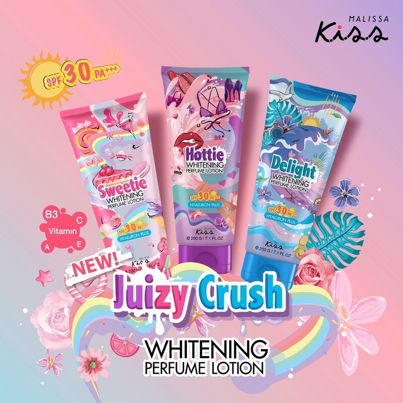 Sữa Dưỡng Thể Chống Nắng Malissa Kiss Hottie Whitening Perfume Lotion SPF30 PA+++ Hương Nước Hoa 200g