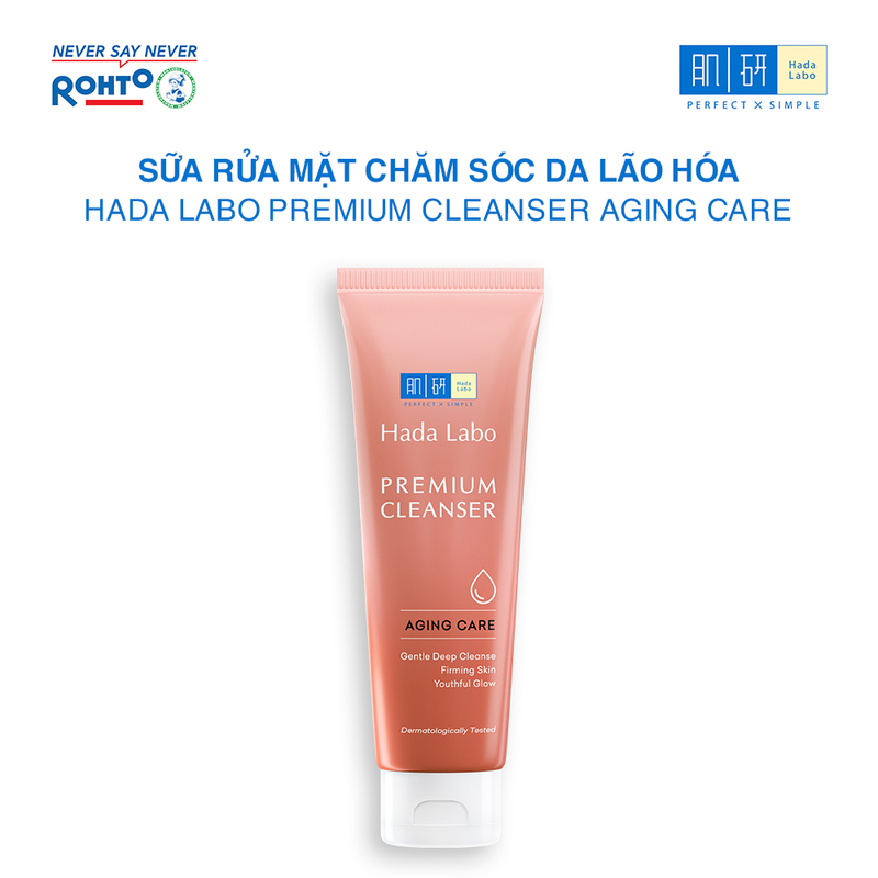 Sữa Rửa Mặt Hada Labo Premium Cleanser Aging Care Chăm Sóc Da Lão Hóa Cao Cấp 100g