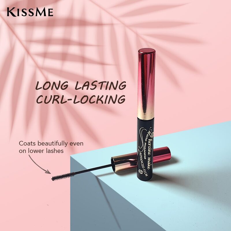 Mascara Kissme Micro Mascara Advanced Film 01 Jet Black Black Làm Dài Và Cong Mi Mỏng Màu Đen Tuyền 4.5g