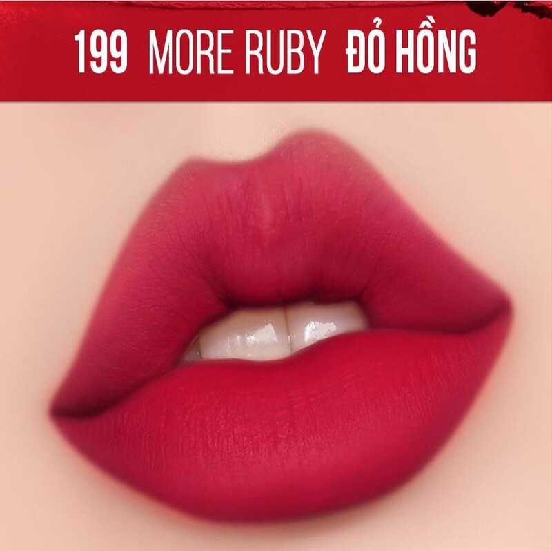 Son Thỏi Maybelline Ultimatte Mịn Môi Siêu Nhẹ 199 More Ruby 1.7g 