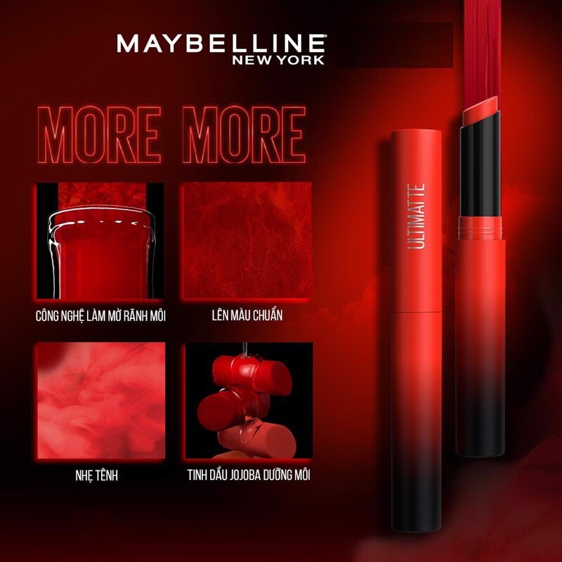 Son Thỏi Maybelline Ultimatte Mịn Môi Siêu Nhẹ 899 More Rust 1.7g
