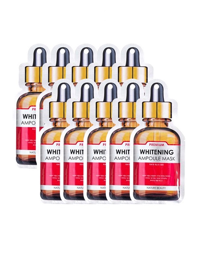 Mặt Nạ Nature Beauty Writening Ampoule Mask Tinh Chất Tế Bào Gốc Trắng Da - Màu Đỏ (10PCS)