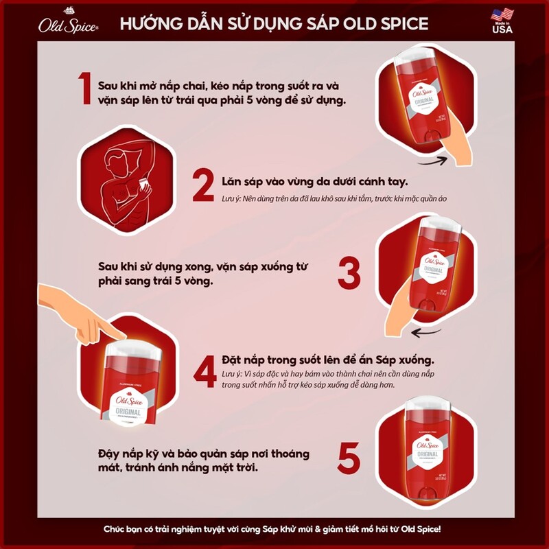 Sáp Khử Mùi Old Spice Hương Original Truyền Thống 85g
