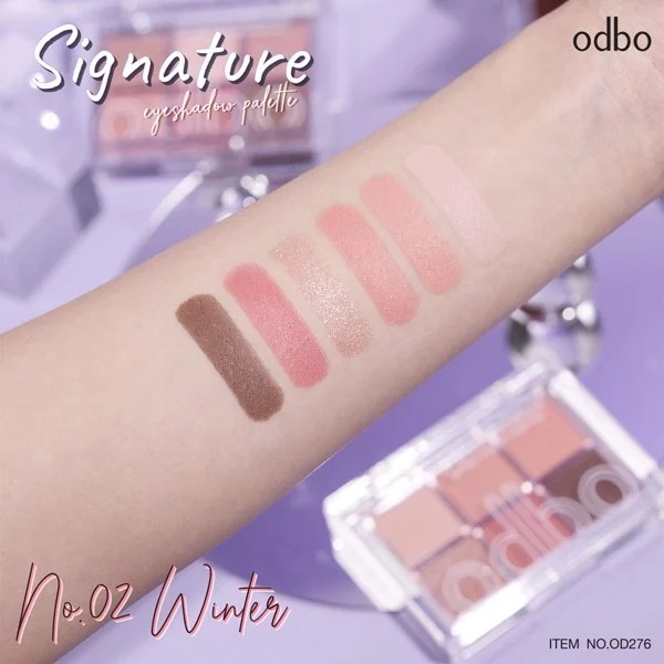 Phấn Mắt Odbo Signature Eyeshadow Palette OD276 #02 6 Ô 10g