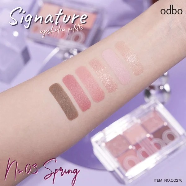 Phấn Mắt Odbo Signature Eyeshadow Palette OD276 #03 6 Ô 10g
