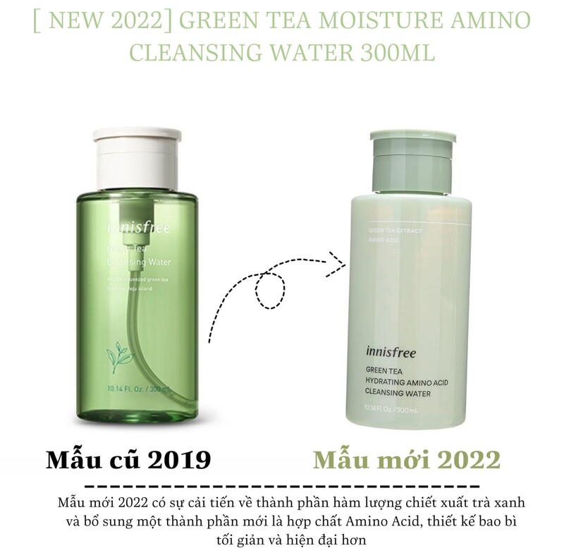 Nước Tẩy Trang Innisfree Green Tea Hydrating Amino Acid Cleansing Water 300ml