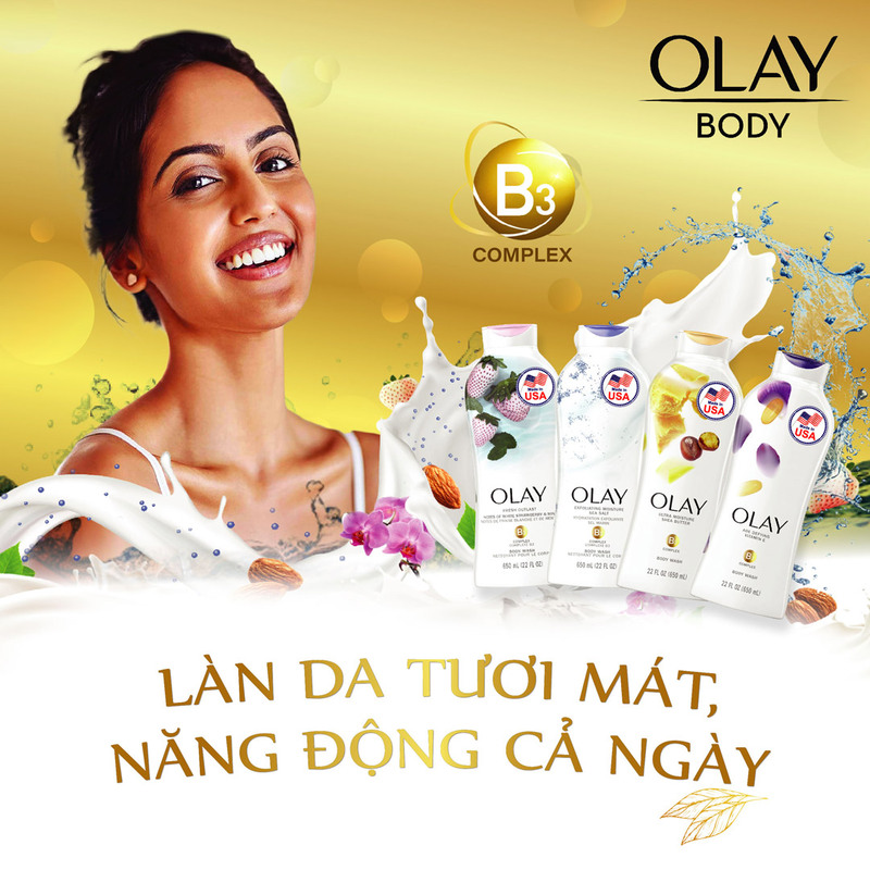 Sữa Tắm Olay Dưỡng Ẩm Hương Hạnh Nhân 650ml 