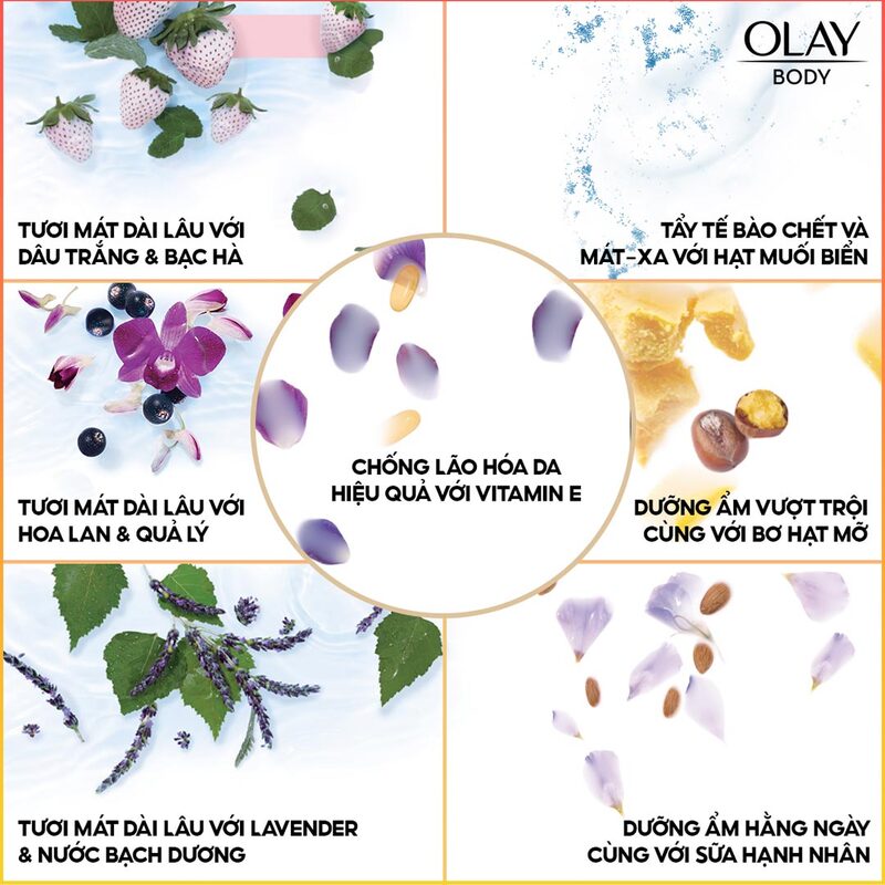 Sữa Tắm Olay Hương Hoa Lan Và Quả Lý Chua Lê 364ml