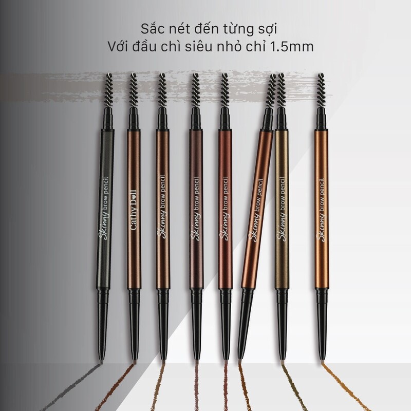 Chì Kẻ Mày Skinny Brow Pencil #04 Cherry Brown Siêu Mảnh 0.05g