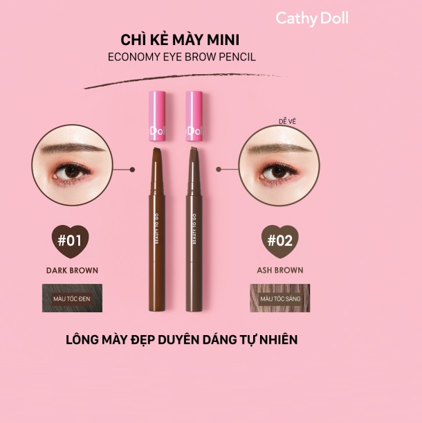 Chì Kẻ Mày Cathy Doll Mini Dark Brown 0.16g