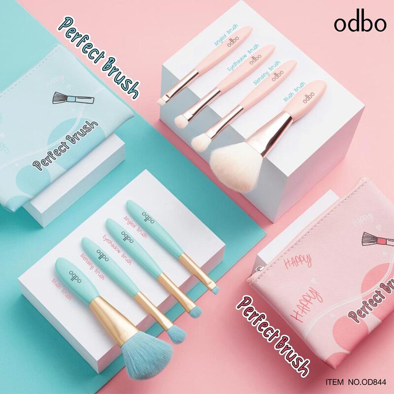 Bộ Cọ ODBO Perfect Brush OD844 No.02 Màu Hồng 4 Cây