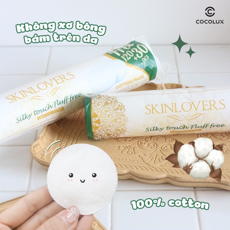 Bông Tẩy Trang Skinlovers Cotton Pads 120+30 PCS