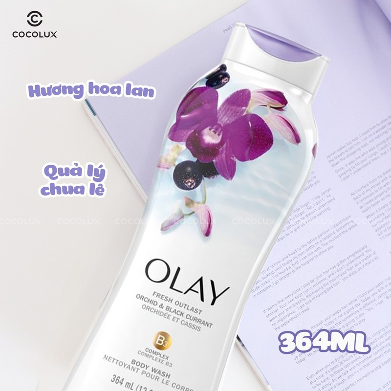 Sữa Tắm Olay Hương Hoa Lan Và Quả Lý Chua Lê 364ml