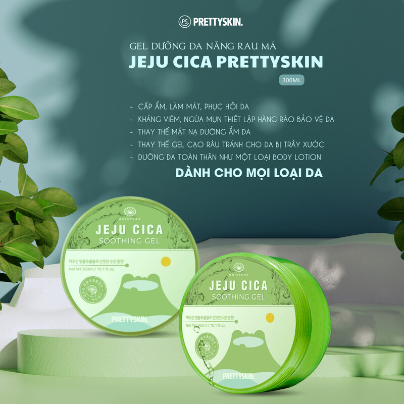 Gel Dưỡng Prettyskin Đa Năng Rau Má 300ml