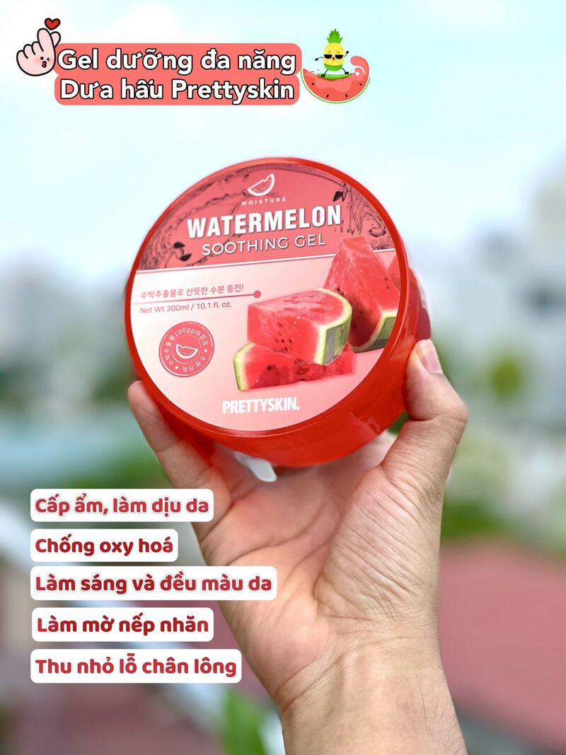 Gel Dưỡng Prettyskin Đa Năng Dưa Hấu 300ml
