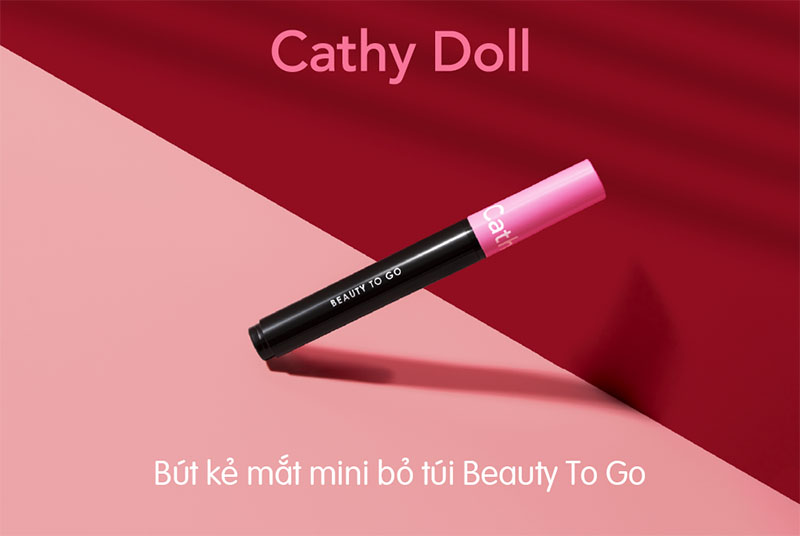 Bút Kẻ Mắt Cathy Doll Mini Màu Dạ Đen Đậm, Sắc Nét 0.4ml
