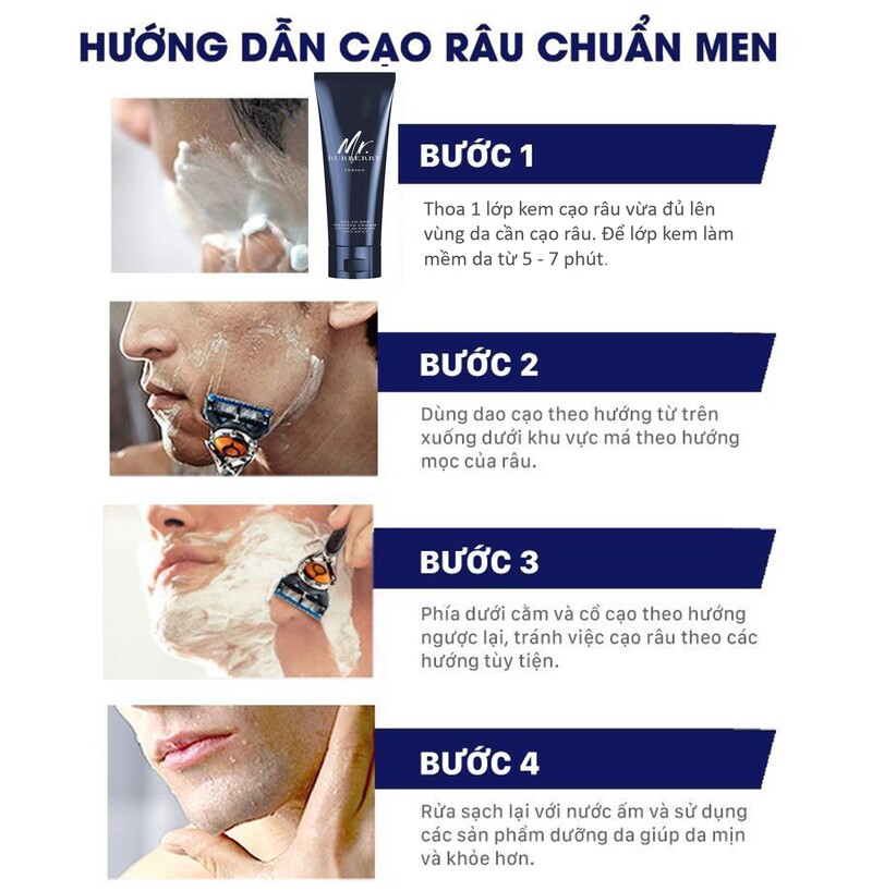 Kem Cạo Râu Mr Burberry Indigo 50ml