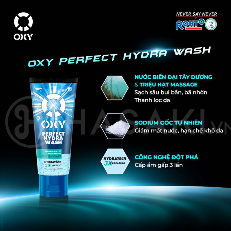 Gel Rửa Mặt OXY 3X Cấp Ẩm Chuyên Sâu 100g
