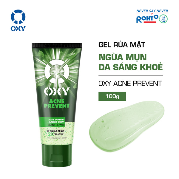 Gel Rửa Mặt OXY 3X Ngừa Mụn, Da Sáng Khoẻ 100g