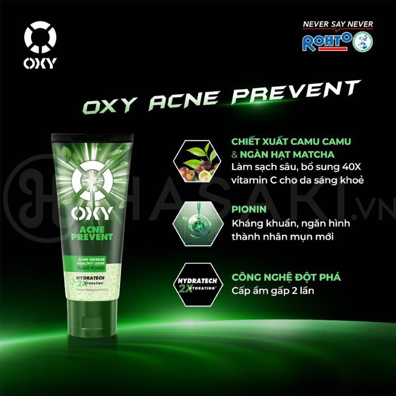 Gel Rửa Mặt OXY 3X Ngừa Mụn, Da Sáng Khoẻ 100g