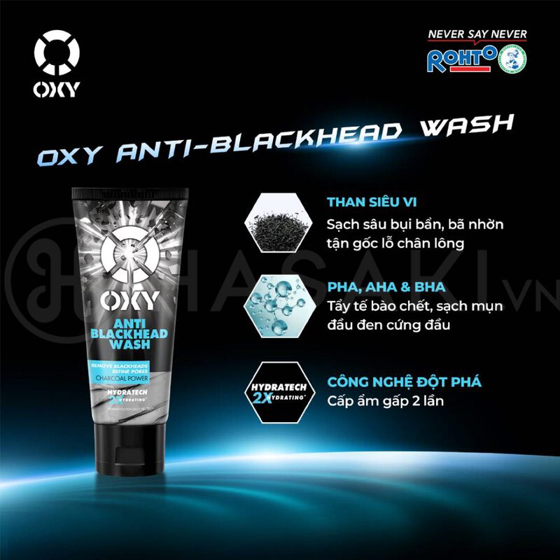Kem Rửa Mặt OXY Giảm Mụn Đầu Đen 100g