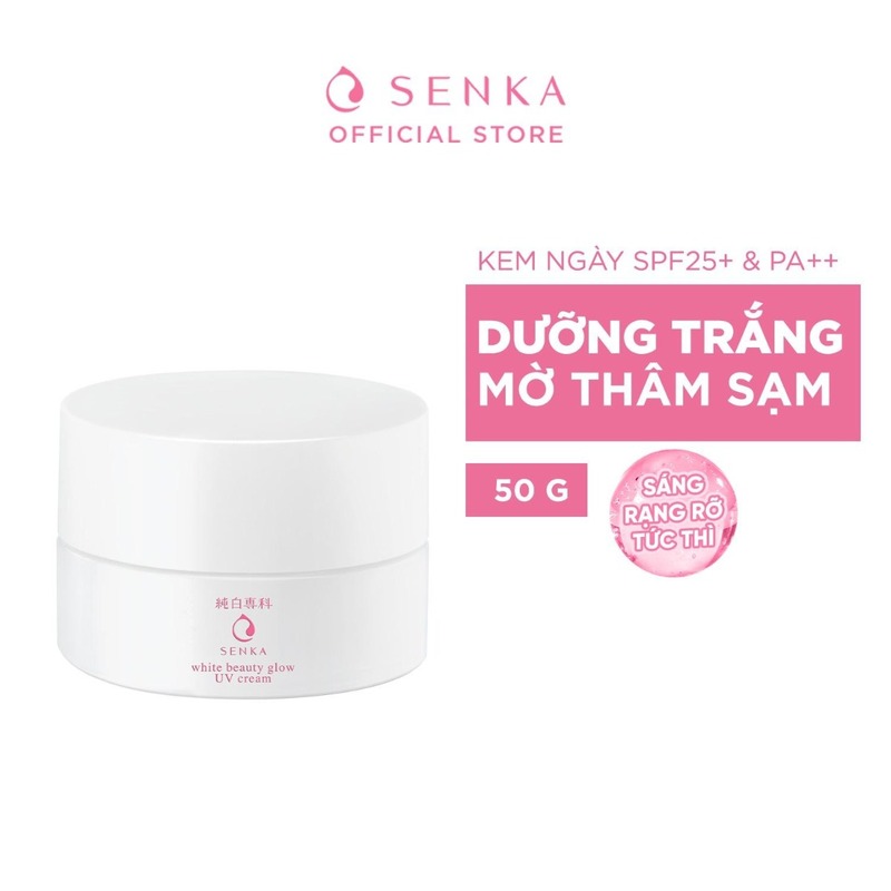 Kem Dưỡng Senka White Beauty Glow UV Cream Sáng Da, Mờ Thâm Sạm Ban Ngày 50g