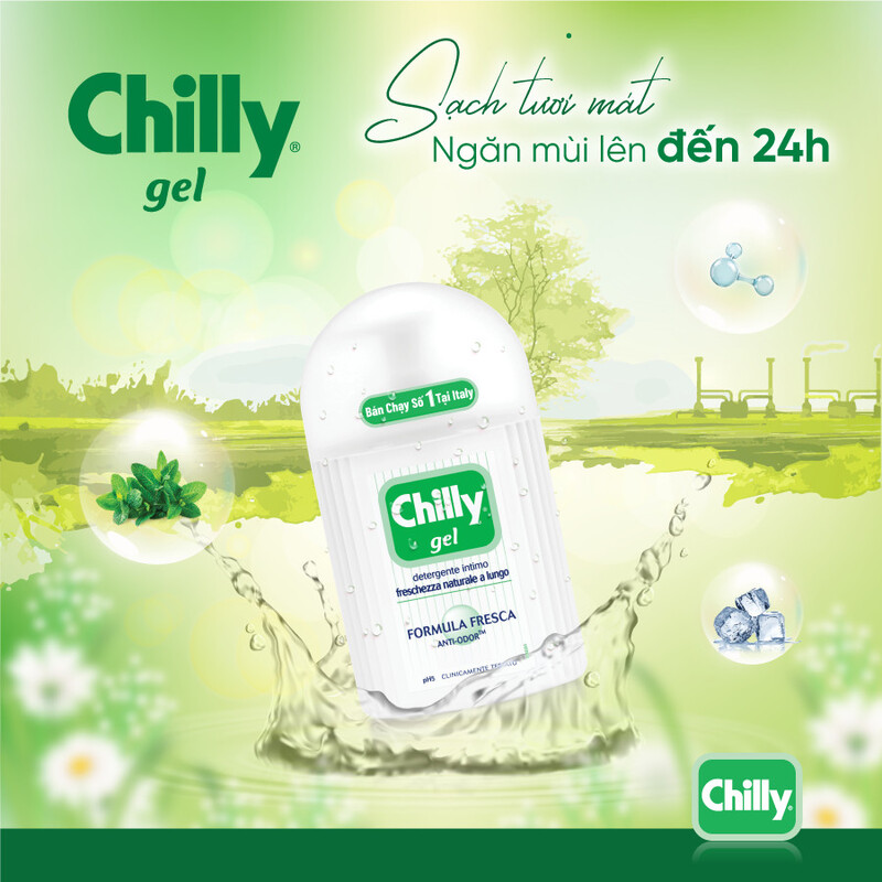 Dung Dịch Vệ Sinh Chilly Gel Tươi Mát 200ml (Xanh Lá)