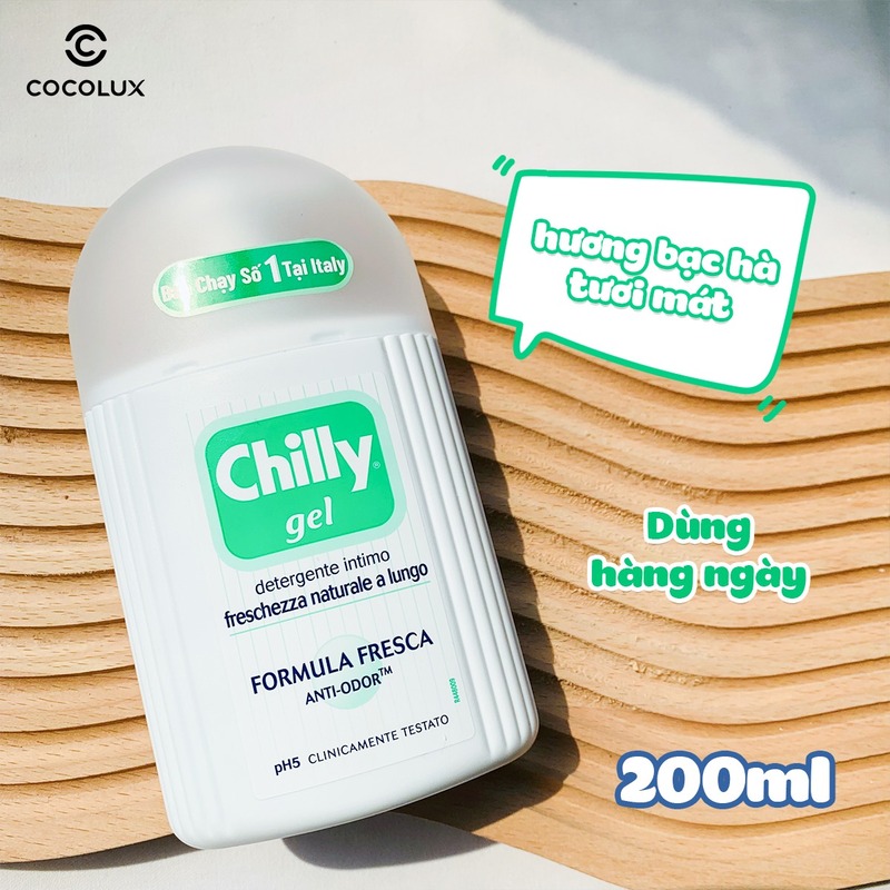 Dung Dịch Vệ Sinh Chilly Gel Tươi Mát 200ml (Xanh Lá)
