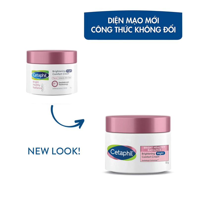 Kem Dưỡng Cetaphil Bright Healthy Radiance Brightening Night Làm Sáng Da Ban Đêm 50g