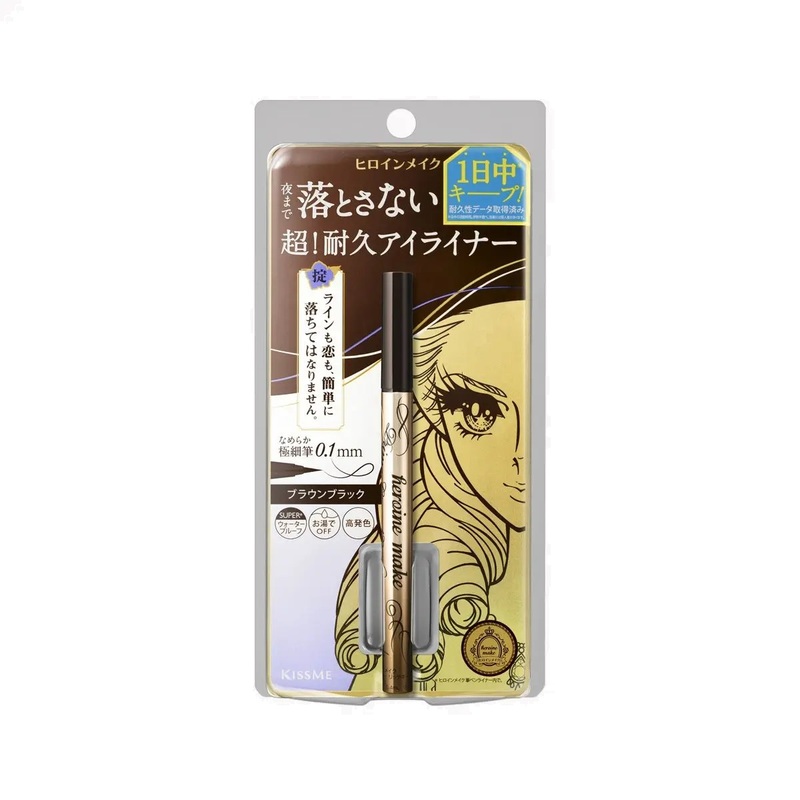 Bút Kẻ Mắt Kissme Heroine Make Prime Liquid Eyeliner Rich Keep Siêu Bền Màu (Màu Nâu Đen)