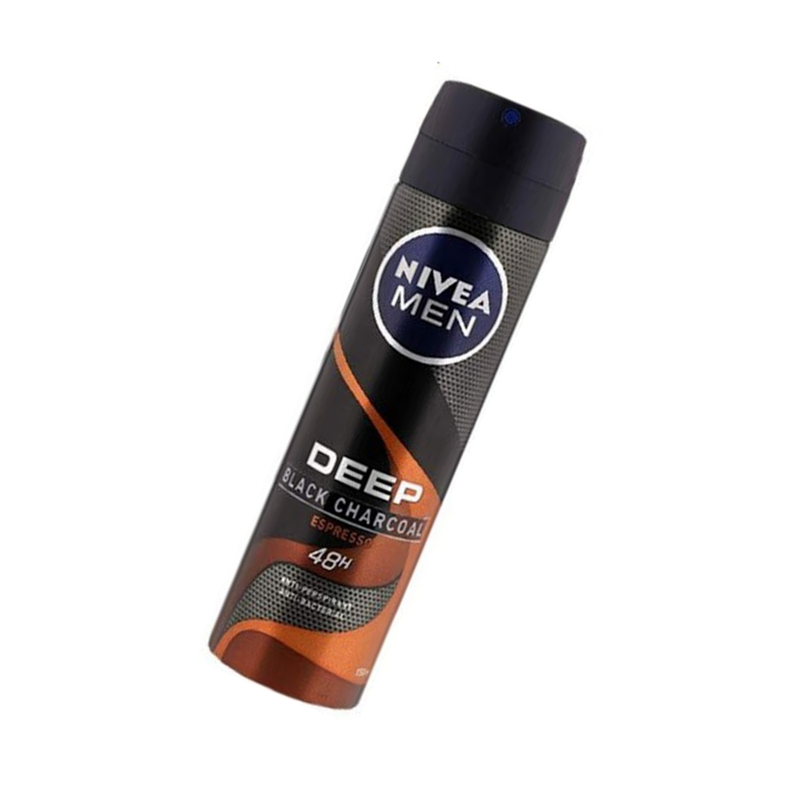 Xịt Khử Mùi Nivea Men Than Hoạt Tính Hương Espresso Deep Black Charcoal 150ml