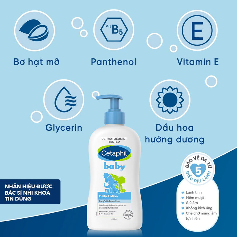 Sữa Dưỡng Cetaphil Dịu Lành Cho Bé 400ml