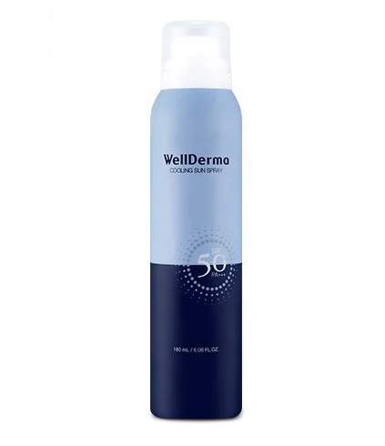 Xịt Chống Nắng Wellderma G PLus Cooling Sun Spray SPF 50 PA+++ 180ml