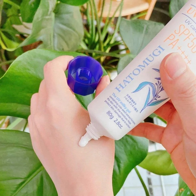 Kem Chống Nắng Hatomugi UV Care & Moisturizing Dưỡng Ẩm, Sáng Da SPF50+ PA++++ 80g