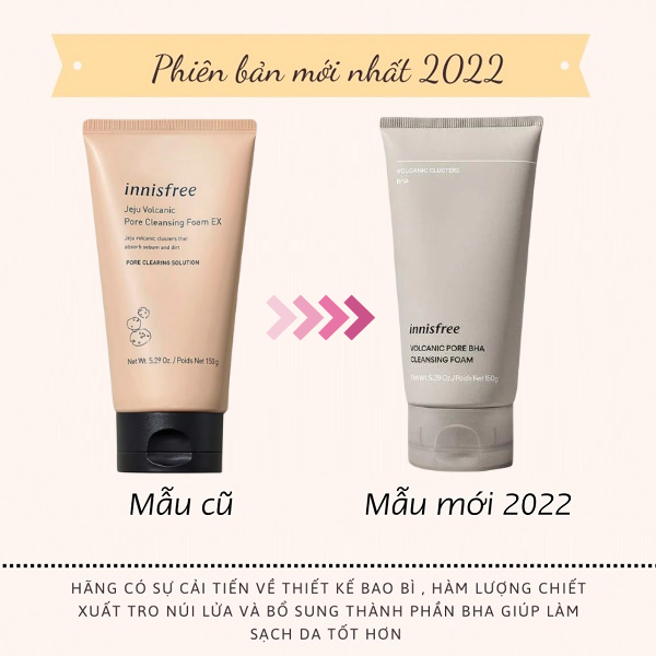 Sữa Rửa Mặt Innisfree Volcanic Pore BHA Cleansing Foam 150g