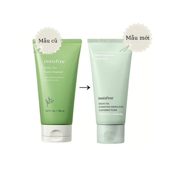 Sữa Rửa Mặt Innisfree Green Tea Hydrating Amino Acid Cleansing Foam 150g